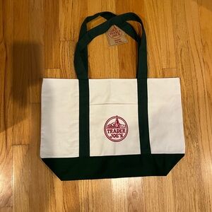 Trader Joe's Canvas Tote Bag Hunter Green